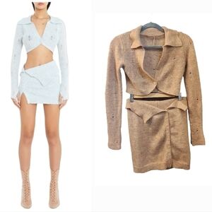 Ravu Kavi and Siroa Knit matching set Knit top and skirt